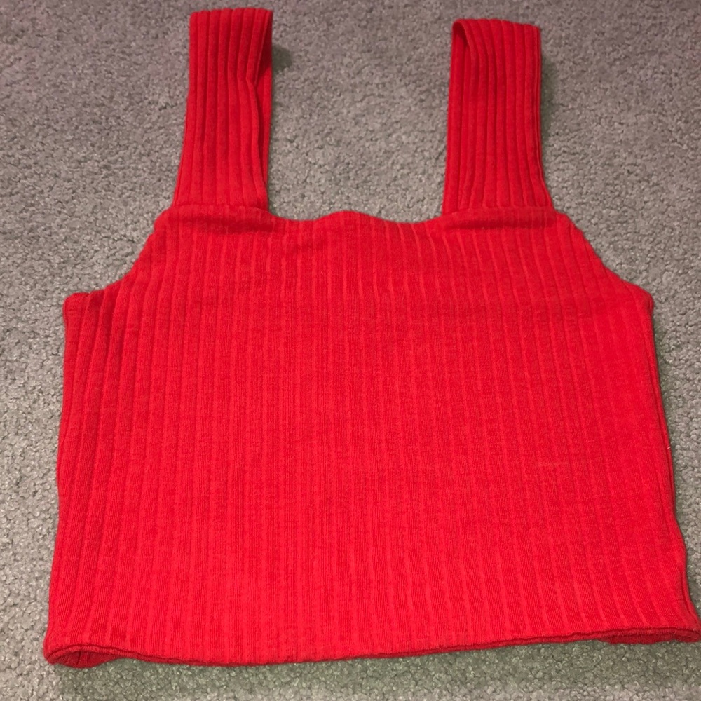 American eagle red crop top
